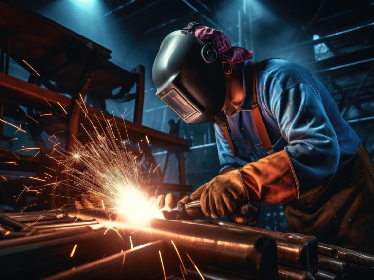 industrial-welder-with-torch-in-the-factory-photo